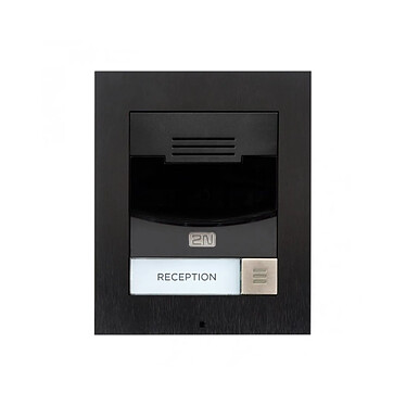 2N - Interphone de porte compact IP Solo externe montage encastré Noir 9155301BS