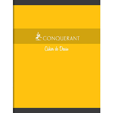 Avis CONQUÉRANT Cahier de Dessin 17x22cm 16 pages 90g uni coloris aléatoire x 25