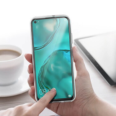 Avizar Coque Huawei P40 Lite Rigide & Film Écran Verre Trempé 9H Transparent pas cher