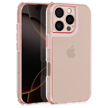 Avizar Coque pour iPhone 16 Pro Coins Antichoc Bumper Rose Champagne