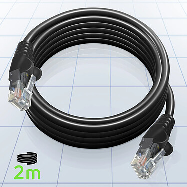 Avis Belkin Câble Ethernet RJ45 CAT 5e Design Snagless Silicone 2m Noir