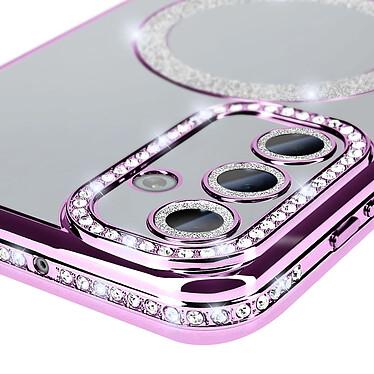 Avis Avizar Coque Diamant pour Samsung Galaxy A15 MagSafe Contour Strass Violet