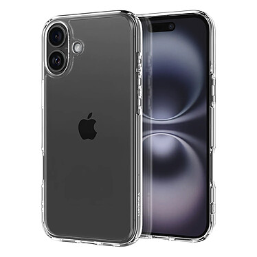 Spigen SGP Coque Antichoc pour iPhone 16 Plus Bi-matière Anti-jaunissement Transparent