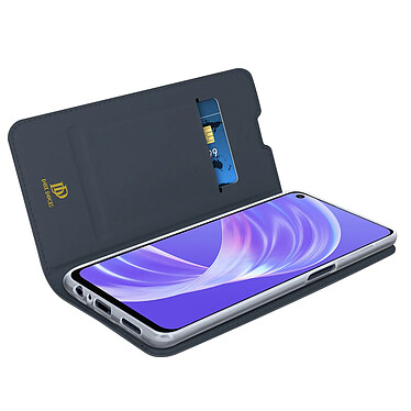 Dux Ducis Housse pour Oppo A73 5G Étui Porte-carte Fonction Support Vidéo  Bleu Nuit pas cher