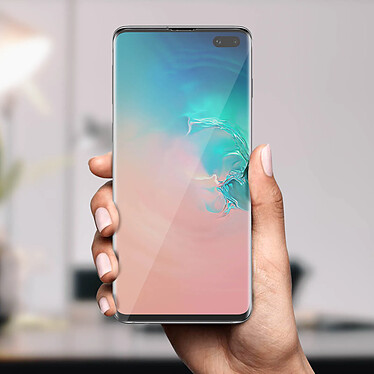 Avis Avizar Film Galaxy S10 Plus Verre trempé Incurvé + Kit Lampe LED + Liquide adhésif