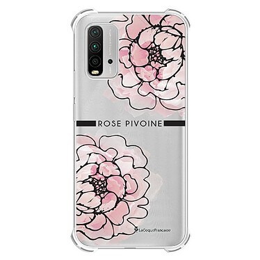 LaCoqueFrançaise Coque Xiaomi Redmi 9T anti-choc souple angles renforcés transparente Motif Rose Pivoine