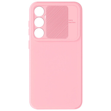 Avizar Coque pour Samsung Galaxy S23 FE Silicone Cache Caméra Coulissant Rose Poudré