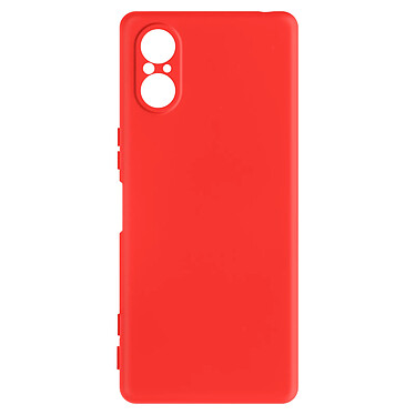 Avizar Coque pour Sony Xperia 5 V Silicone Semi-rigide Finition Soft-touch avec Dragonne  Rouge