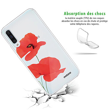 Avis Evetane Coque Samsung Galaxy A50 360 intégrale transparente Motif Coquelicot Tendance