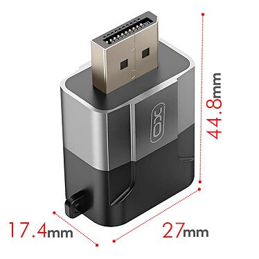 XO Adaptateur DisplayPort Mâle vers VGA Femelle Résolution 1080p Gris pas cher