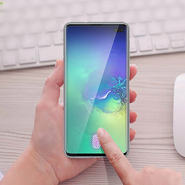 Avis Avizar Coque Samsung Galaxy S10 Plus Silicone Gel + Film Ecran Verre trempé transparent