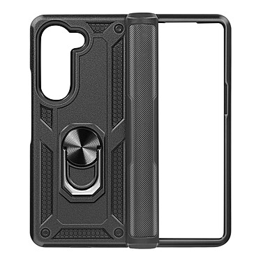 Avizar Coque pour Samsung Galaxy Z Fold 5 Hybride Bague Support Magnétique  Noir