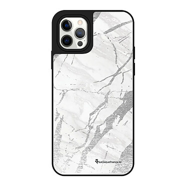 LaCoqueFrançaise Coque iPhone 12/12 Pro miroir Marbre gris Design