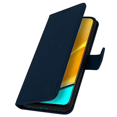 Avizar Étui pour Xiaomi Redmi 9 Clapet Portefeuille Support Vidéo  Bleu Nuit