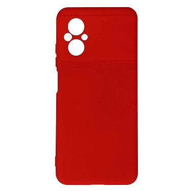 Avizar Coque pour Xiaomi Poco M5 Silicone Semi-rigide Finition Soft-touch  rouge