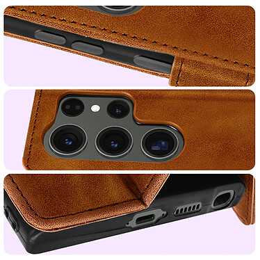 Acheter Avizar Étui Folio pour Samsung S23 Ultra porte-carte, support vidéo  Tender Book Camel