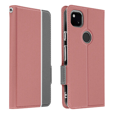 Avizar Etui pour Google Pixel 4A Housse Folio portefeuille Fonction support Rose