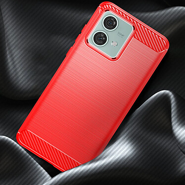 Avis Avizar Coque pour Motorola Edge 40 Neo Effet Carbone Silicone Flexible Antichoc  Rouge