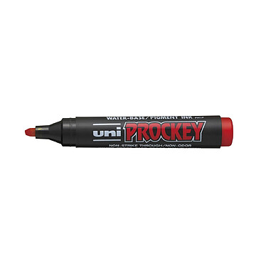 UNI-BALL Marqueur PROCKEY PM126 Pointe biseautée large 5,7mm Rouge x 12