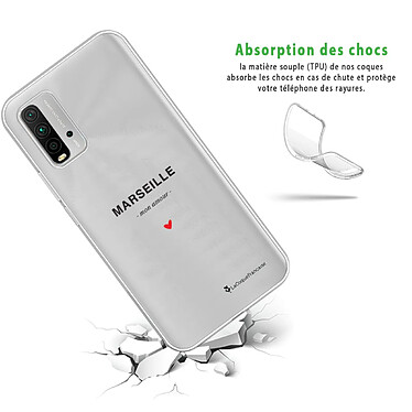 Avis LaCoqueFrançaise Coque Xiaomi Redmi 9T 360 intégrale transparente Motif Marseille mon amour Tendance