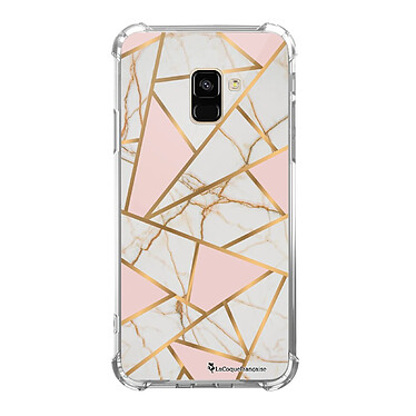 LaCoqueFrançaise Coque Samsung Galaxy A8 2018 anti-choc souple angles renforcés transparente Motif Marbre Rose