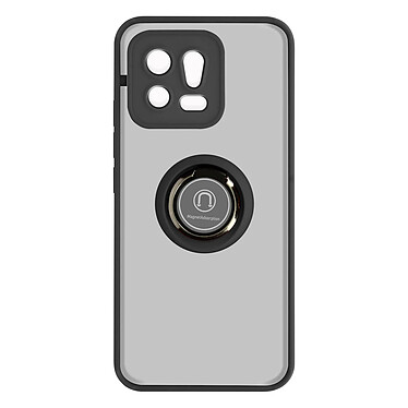 Avizar Coque pour Xiaomi 13 Bi-matière Bague Métallique Support Vidéo  Noir