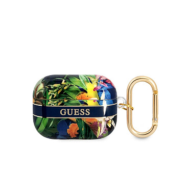 Guess Coque pour Airpods Pro Flowers avec Anneau Multicolore