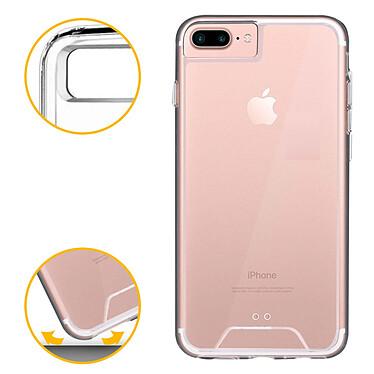 Avizar Coque iPhone 6 Plus/6S Plus/7 Plus/8 Plus Coque Cristal Bi-matière - Transparent pas cher