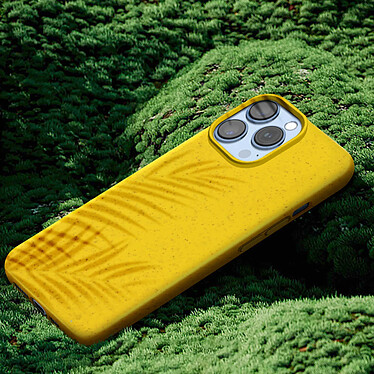 Avis Avizar Coque pour iPhone 15 Pro Silicone gel Anti-traces Compatible QI 100% Recyclable  Jaune