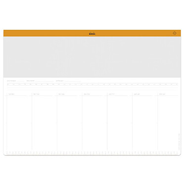 RHODIA Rhodia sous-main semainier entoilé A2 (42x59,4 cm) 30 feuillets encollés -