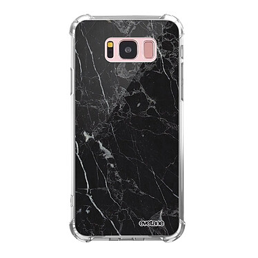 Evetane Coque Samsung Galaxy S8 Plus anti-choc souple angles renforcés transparente Motif Marbre noir