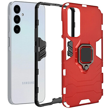 Avizar Coque pour Samsung Galaxy A25 5G Anneau Support Ring Collection Rouge pas cher