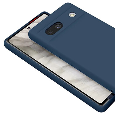 Avis Evetane Coque Google Pixel 7A Silicone liquide Bleue Marine + 2 Vitres en Verre trempe Protection ecran Antichocs