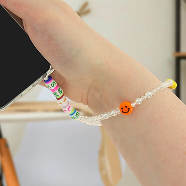 Acheter Avizar Bijou Téléphone Bracelet à Perles Heishi, Smiley, lettre Smile Collection Smile