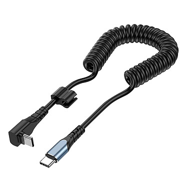 Avizar Câble spiralé  USB-C vers USB-C, Noir 1,2m