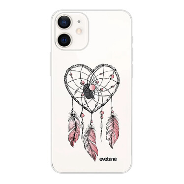 Evetane Coque iPhone 12 mini 360 intégrale transparente Motif Attrape coeur Tendance