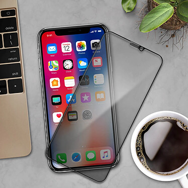 Acheter Avizar Film Écran iPhone X et XS Verre Trempé Biseauté Anti-espion Bord noir