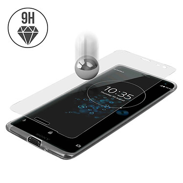 Avizar Coque Arrière + Film Verre Trempé écran Sony Xperia XZ3 - Transparent pas cher