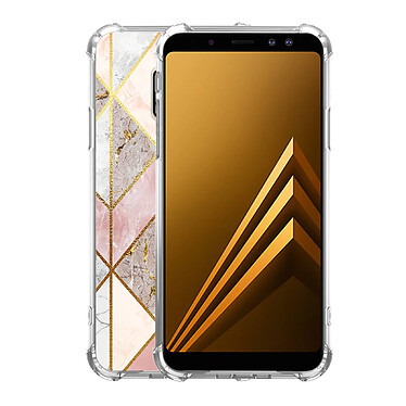 Avis Evetane Coque Samsung Galaxy A8 2018 anti-choc souple angles renforcés transparente Motif Marbre Rose Losange