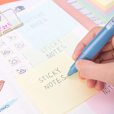 Acheter DELI Stick Up Notes adhésives repositionnables 76×76mm - 4×100 feuilles 4 couleurs pastel x 2