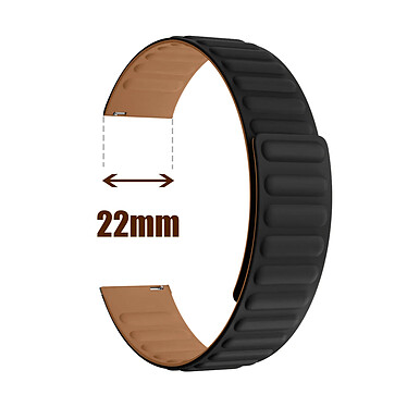 Avizar Bracelet pour Honor Magic Watch / GS3 Silicone Souple Attache Magnétique Noir pas cher