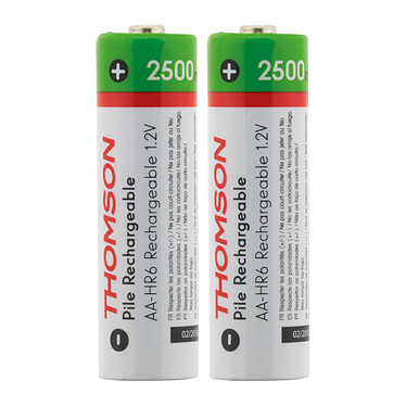 Pack 2x piles rechargeables HR06 AA 2500 mAh - Thomson