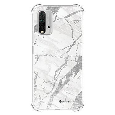 LaCoqueFrançaise Coque Xiaomi Redmi 9T Silicone antichocs Solides coins renforcés  transparente Motif Marbre gris