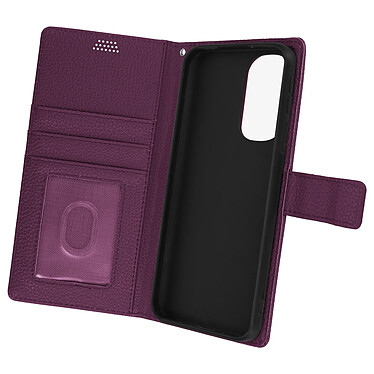 Avizar Housse pour Motorola Edge 30 Pro Aspect Grainé Clapet Portefeuille Support Vidéo  Violet