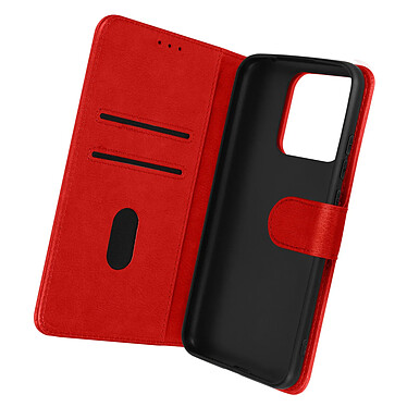 Avizar Housse Xiaomi Redmi 10A Clapet Portefeuille Fonction Support Vidéo rouge Chesterfield