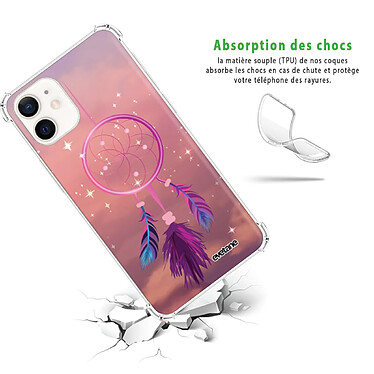 Avis Evetane Coque iPhone 12 mini anti-choc souple angles renforcés transparente Motif Attrape rêve rose