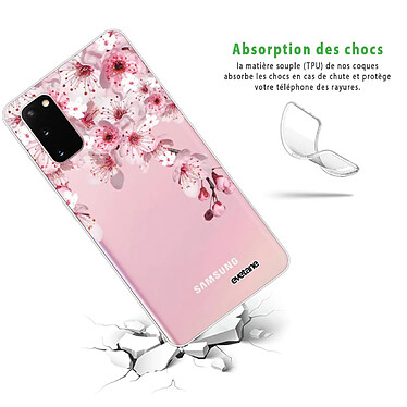 Avis Evetane Coque Samsung Galaxy S20 360 intégrale transparente Motif Cerisier Tendance