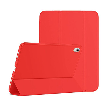 Evetane Étui Smart Cover iPad 109 Pouces 10eme Generation (2022) Rouge à Rabat avec Support