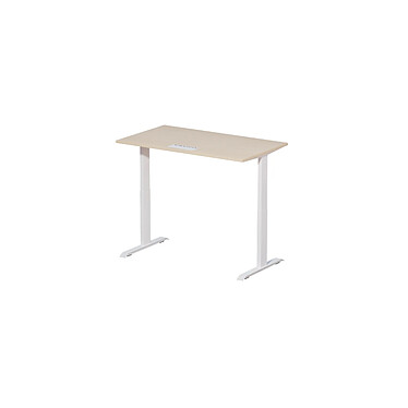 MTinternational Bureau électrique blanc hêtre (140x80cm) (MT7TE14080-HE)