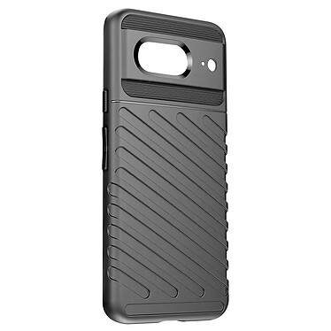 Avizar Coque souple pour Google Pixel 8, Design strié, série Thunder Noir